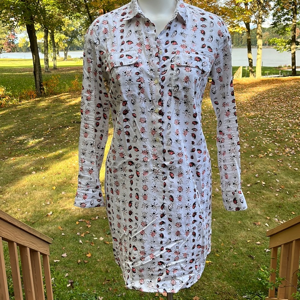 GAP long shirt/tunic/dress in ladybug print XS-S